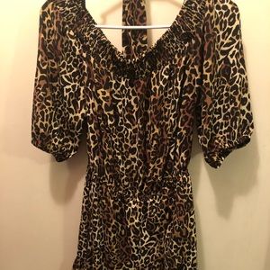 Lilly Pulitzer Cheetah Romper sz Small